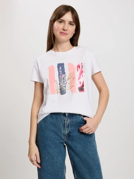 Футболка бавовняна жіноча Cross Jeans 56187-008 M Біла (8697319732672)