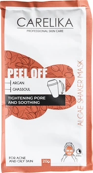 Маска-шейкер для лица Carelika Peel Off Algae Shaker Mask с эффектом пленки с аргановым маслом и марокканской глиной 20 г (4751039280609)