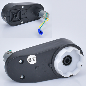 Редуктор колеса в зборі з мотором для дитячого електрокарта Bambi Kart M 6072 GEAR BOX (6V, 25000RPM, вісь: Ø10 мм, ↔17 см)