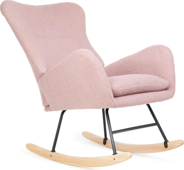 Fotel bujany Homla LUNNIE TEDDY BOUCLÉ 67 x 78 x 92 cm Pink (5904183856759)