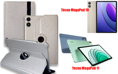 Чехол Spinner360 для планшета Tecno MegaPad 10, MegaPad 11, цвет Silver