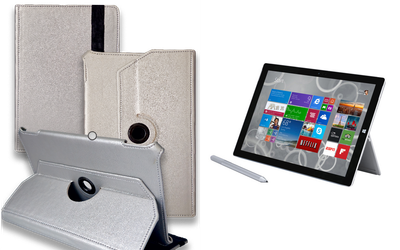 Чехол Spinner360 для планшета Microsoft Surface Pro 2, Pro 3, Pro 4, цвет Silver