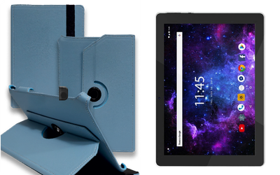 Чехол Spinner360 для планшета Assistant AP-108 Cetus, цвет Light Blue