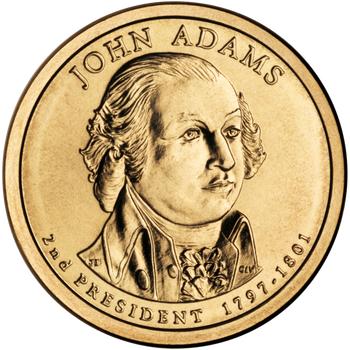 Монета США 1 доллар 2007 D «2-й Президент Джон Адамс» UNC (KM#402)