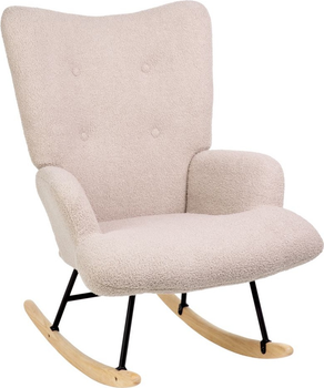 Fotel bujany Homla MOSS TEDDY BOUCLE 72 x 73 x 92 cm Beige (5904183856704)