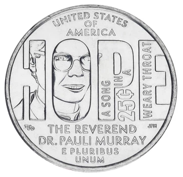 Монета США 25 центів (квотер) 2024 UNC D Жінки Америки - правозахисниця, юрист Енн Поліна «Паулі» Мюррей