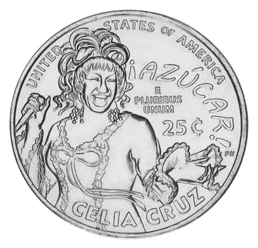 Монета США 25 центов (квотер) 2024 UNC D Женщины Америки - Певица, танцовщица, Королева Сальсы - Селия Крус