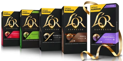 Набір кавових капсул L'OR Collection Nespresso 5 видів по 10 капсул