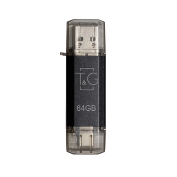 Флеш-накопитель USB 64GB Type-C T&G 009 Star Series Black (TG009TC-64GBK)