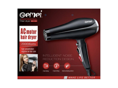 Фен для сушки и укладки волос Gemei GM-1787 2000 Вт