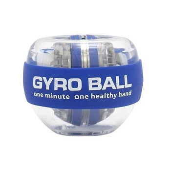 Кистевой гироскопический тренаже для запястья р эспандер Gyroball с LED подсветкой синий