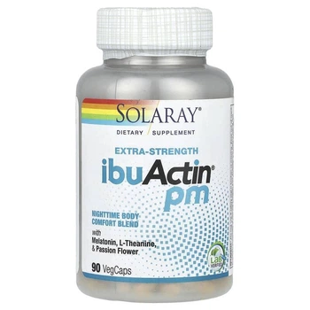 Рослинний комплекс для сну Solaray Extra-Strength IbuActin PM 90 капсул