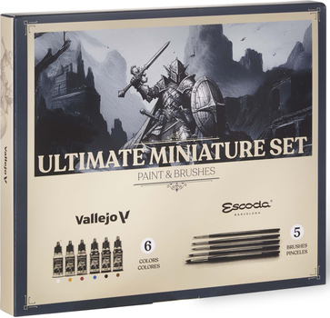 Zestaw farb Vallejo Game Color Ultimate Miniature Set Paint & Brushes 72206 (8426296870004)