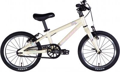 Велосипед Leon GO Vbr FR AL 16" 8" 2025 Бежевый с розовым (OPS-LN-16-004)