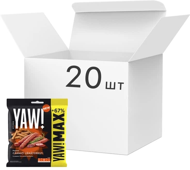 Упаковка сухариків YAW! стікси зі мисливських ковбасок 85 г х 20 шт (1.7 кг) (4841900001416)