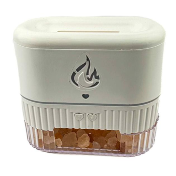 Настільний зволожувач повітря Aroma Diffuser UV-3 з соляним камінням та ароматерапією 250 мл з пультом ДК Білий (127-14-16290)