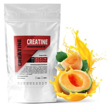 Креатин моногидрат Creatine Monohidrate 99,7% порошковый на 200 порций 1 кг Дыня (14-125-cre-d1)