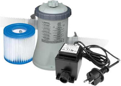 Pompa filtrująca do basenów Intex z transformatorem 12 V 1250 l/h 28602GS (0078257312290)