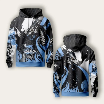 Худі спортивне з 3D принтом DRACON 30994 XL