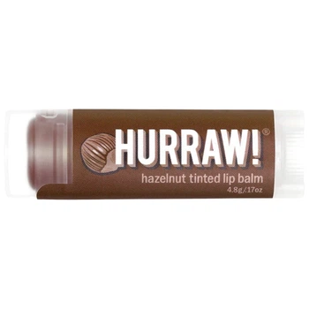 Бальзам HURRAW! Hazelnut Tinted Lip Balm для губ з ароматом фундука (шоколадний відтінок) 4.8 г