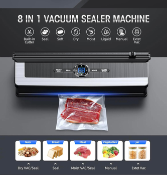Вакуумный упаковщик еды с пакетами Vakuum Sealer AP-22. Два двигателя. Максимальная комплектация.