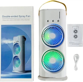 Вентилятор настольный двойной с охлаждением Double-ended Spray Fan LS-128