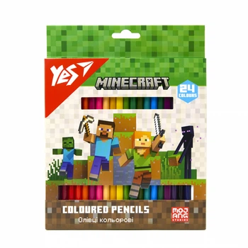 Олівці кольорові Yes 24 кольори Minecraft, 290770