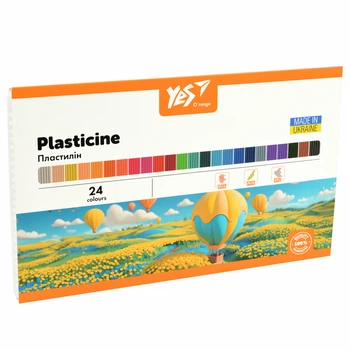 Пластилін Yes "Orange Line", 24 кольори, 480г 540692