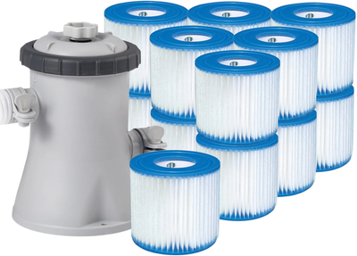 Pompa filtrująca do basenów Intex 28602 / 29007 + 13 filtrów (5903890607951)