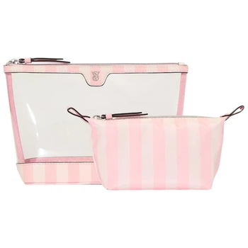 Набор косметичек Victoria’s Secret AM/PM Beauty Bag Duo Signature Iconic Stripe