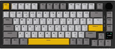 Клавіатура бездротова механічна Ajazz AK820 PRO 75% Gift Switch Black RGB (AK820PRO-G-BGY)