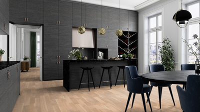Паркетна дошка Floor`360 Дуб PROJEKT Live Matt lacquer white 3-смугова Лак