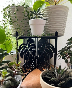 Подставка металлическая для цветов-вазонов NC Home Plant черная 110396