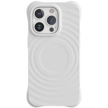 Чехол-накладка TPU Orbit объемный 3D дизайн с MagSafe для Apple iPhone 16 Pro White