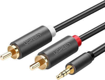 Кабель Ugreen AV102 3.5 мм Male to 2xRCA Male Audio Cable 2 м Black (10510_1)