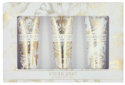 Набор крем для рук 3 х 50ml - Vivian Gray White Velvet Luxury Gift Set (h/cr/50ml + h/cr/50ml + h/cr/50ml) (1453693-32117582)