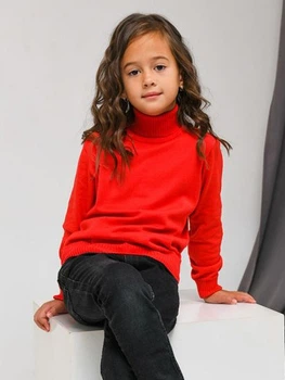 Детская водолазка-гольф для девочки ARTKNIT 25324 122-128 см Морковно-красная (4823093437388)