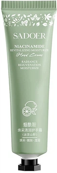 Крем для рук увлажняющий и восстанавливающий "Лимон" - Sadoer Niacinamide Revitalizing Moisturize Hand Cream 30ml (1454248-32678973)