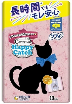 Ночные гигиенические прокладки, 18 шт. - Unicharm Center-In Happy Catch Night Use 18шт (1437231-29735806)