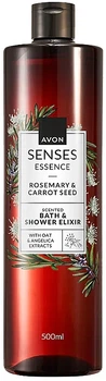 Эликсир для ванны и душа "Розмарин и семена моркови" - Avon Senses Essence Rosemary & Carrot Seed Bath & Shower Elixir 500ml (1446737-30821099)