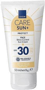 Солнцезащитный матирующий крем для лица SPF30 - Avon Care Sun+ Protect Shine Control Sun Cream 50ml (1291660-212054808-2)