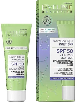 Увлажняющий солнцезащитный крем для лица - Eveline Face Therapy Proffesional Moisturizing SPF 50 Cream 30ml (1214372-35197893)
