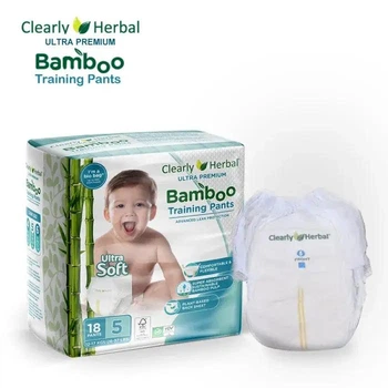 Підгузки-трусики дитячі Clealry Herbal Bamboo, розмір 5 (12-17 кг) 18 шт