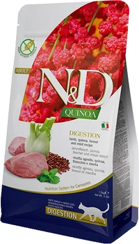 Сухий дієтичний корм Farmina N&D Quinoa Digestion ADULT для кішок, рекомендований при порушеннях травлення з ягнятком і кіноа 300 г (8010276035745)A