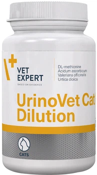 Харчова добавка Vet Expert UrinoVet Cat Dilution при сечокам'яній хворобі струвітного типу у котів 45 капсул (5902414201521)