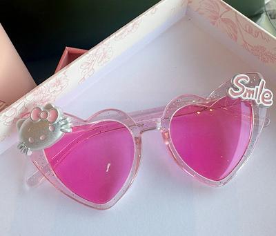 Детские солнцезащитные очки в форме Сердца Love hello kitty розовый (AN) 34209