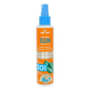 Водостойкий солнцезащитный спрей 8 в 1 Belle Jardin Sun Spray SPF 30, 160 мл ( 5907582908739 )