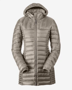 Пуховик женский - демисезонный пуховик EddieBauer EB0008W S Бежевый