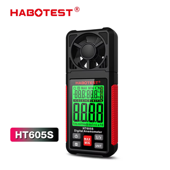 Цифровой анемометр HABOTEST HT605S 0.4-30.0 м/с с датчиком температуры и влажности