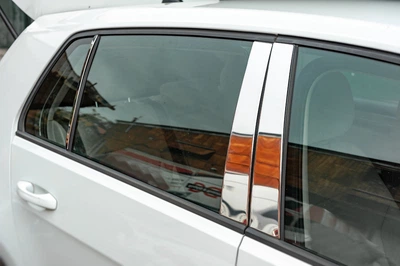 Накладки на стойки (нерж) для Volkswagen Golf 7/E-Golf, Накладки на стойки для Volkswagen Golf 7/E-Golf